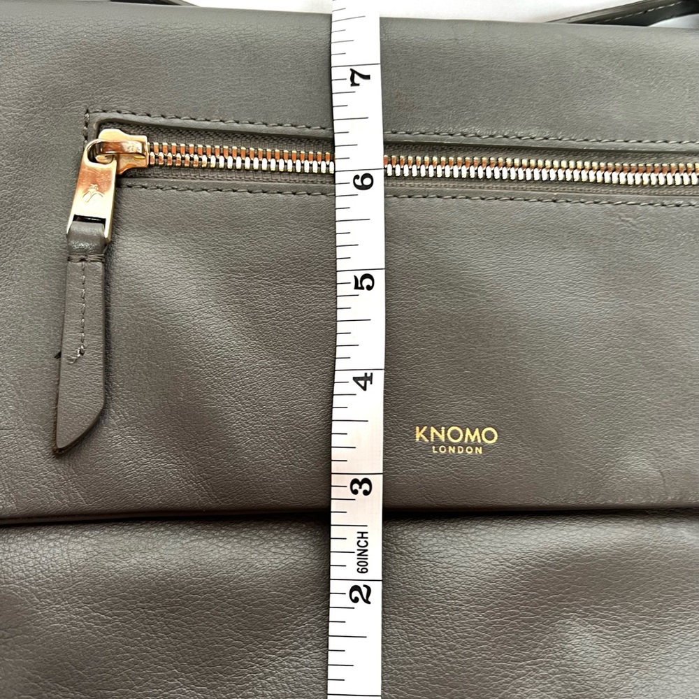 KNOMO London Elektronista Leather Tech Organizer Crossbody Bag Travel Work - Picture 9 of 14